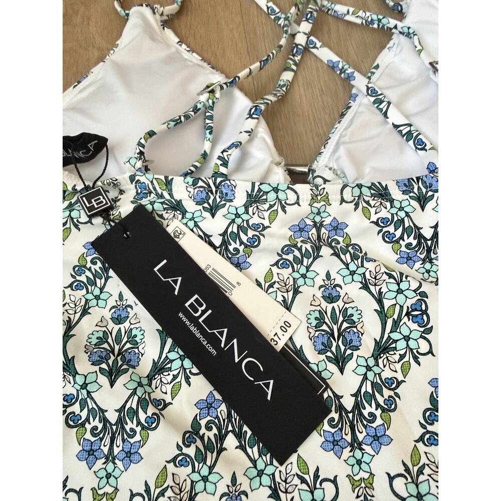 La Blanca Deja Blue One-Piece Swimsuit size 12 - Picture 6 of 10